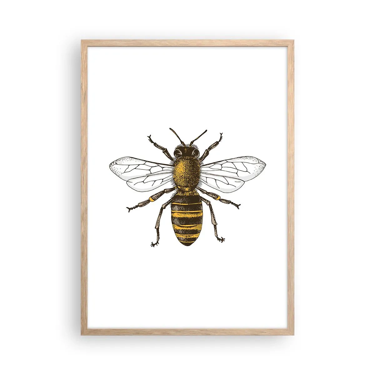 Plagát v ráme zo svetlého duba - Krásna a dobrá - 50x70 cm