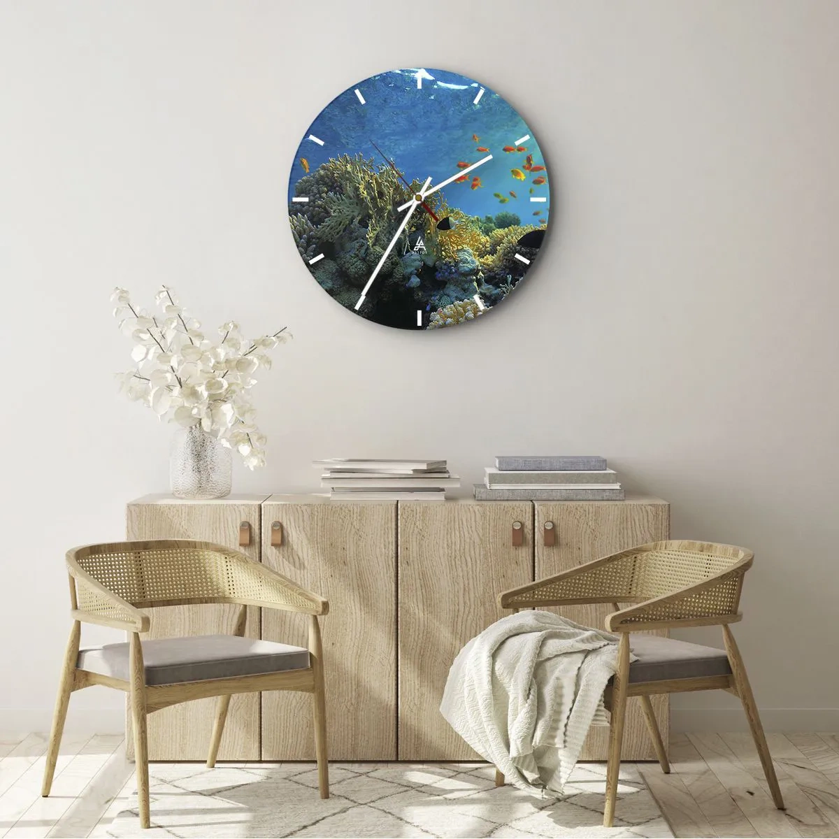 Nástenné hodiny - Podvodné poklady - 40x40 cm