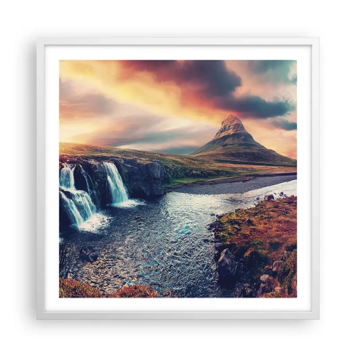 Plagát v bielom ráme - V majestáte prírody - 60x60 cm