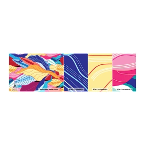 Vzorka Fototapeta Standard Eco - Farebný neporiadok - Abstrakcia, Farebné listy, Kus - 100x30 cm