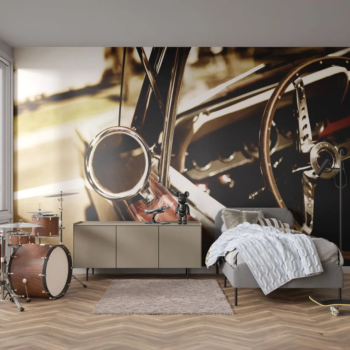 Fototapeta Premium Sand - Auto s dušou - Auto, klasické, Automobilový priemysel - 400x280 cm