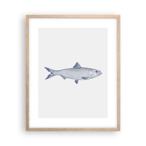 Plagát v ráme zo svetlého duba - Pozdravy zo severných morí - 40x50 cm