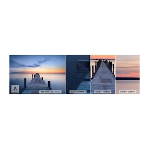 Vzorka Fototapeta Standard Eco - Pokoj príjemného súmraku - Krajina, Bay, Drevený most - 100x30 cm