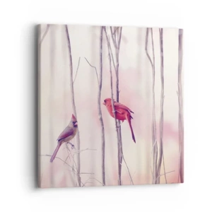 Obraz na plátne - Príbeh ružového lesa - 40x40 cm