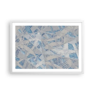 Plagát v bielom ráme - V šedo-modrom labyrinte - 70x50 cm