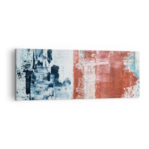 Obraz na plátne - Abstraktné pol na pol - 140x50 cm