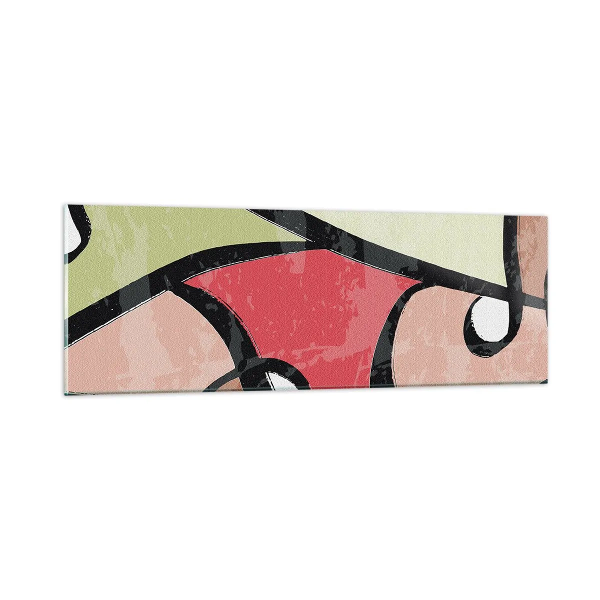 Obraz na skle - Piruety uprostred farieb - 90x30 cm