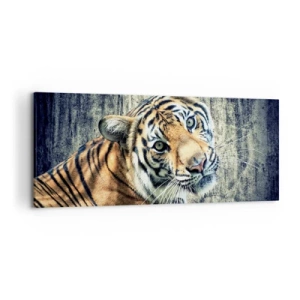 Obraz na plátne - Portrét v prameňoch svetla - 120x50 cm