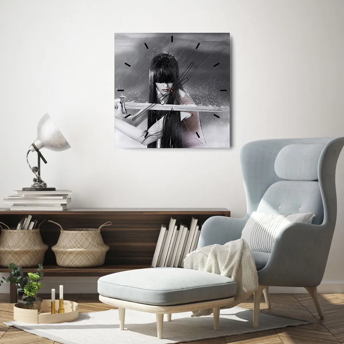 Nástenné hodiny - Pekná a nebezpečná - 40x40 cm