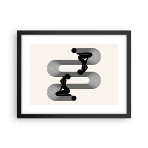Plagát v čiernom ráme - Zmyselná symetria - 40x30 cm