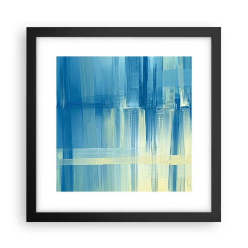 Plagát v čiernom ráme - Kompozícia v tyrkyse - 30x30 cm