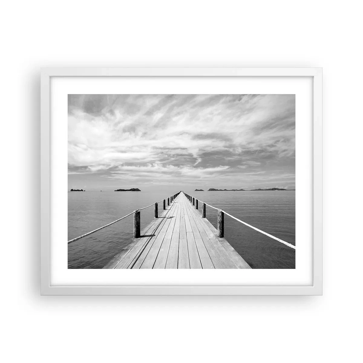 Plagát v bielom ráme - Čo tak cesta… - 50x40 cm