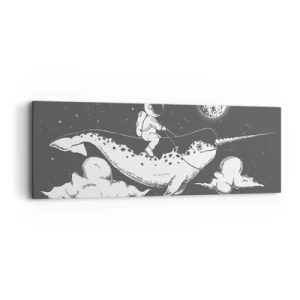 Obraz na plátne - Vesmírny jazdec - 90x30 cm