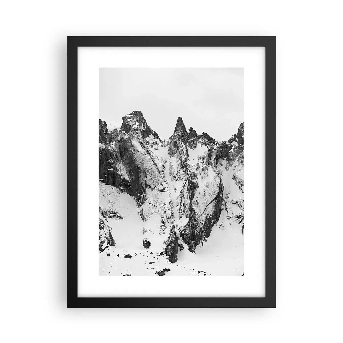 Plagát v čiernom ráme - Hrozivý žulový hrebeň - 30x40 cm