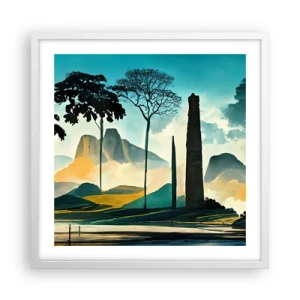 Plagát v bielom ráme - Vyššie a vyššie - 50x50 cm
