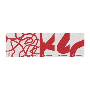 Vzorka Fototapeta Standard Eco - Červené na bielom - Minimalizmus, Kus, Čiary - 100x30 cm