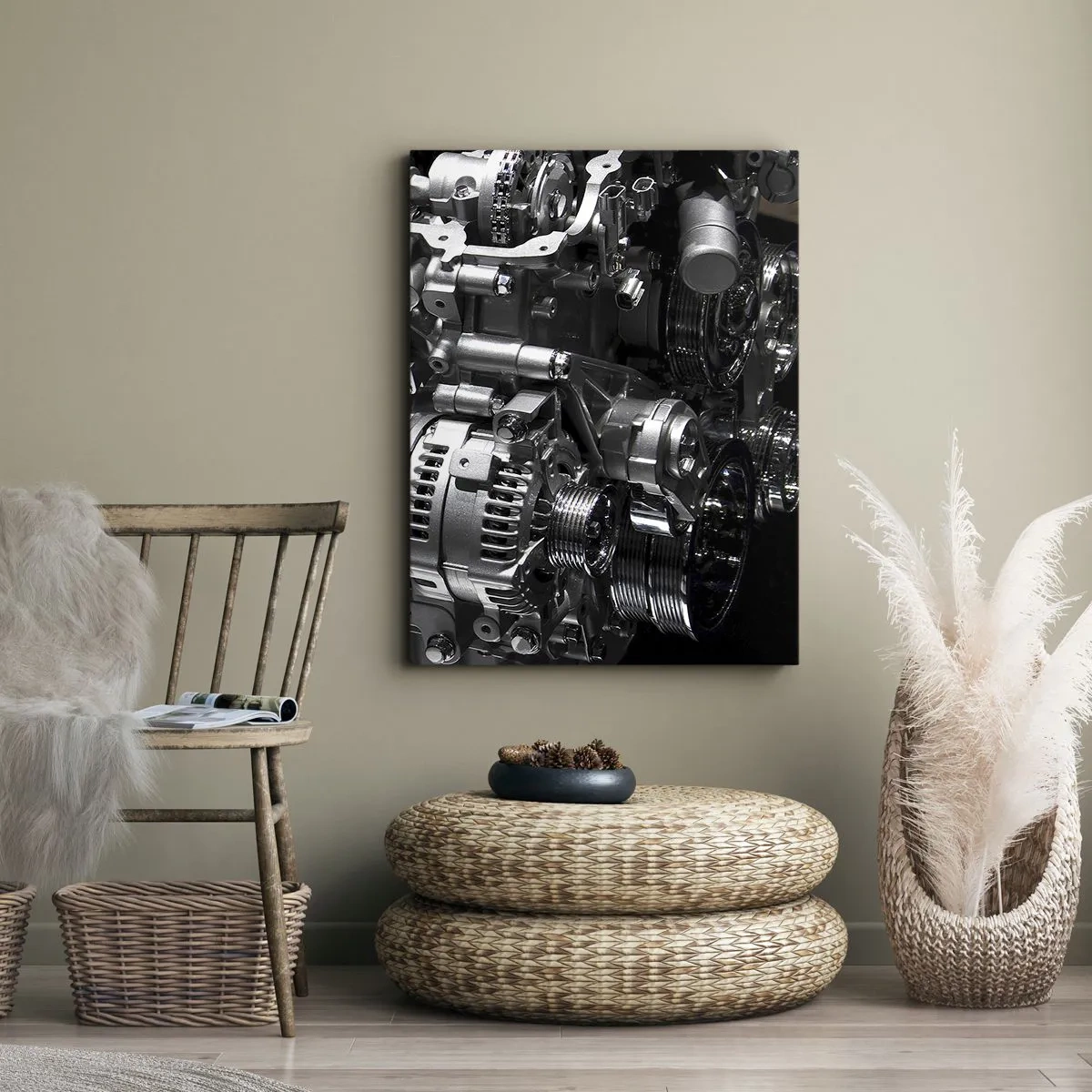 Obraz na plátne - Kovový, krásny, silný - 45x80 cm