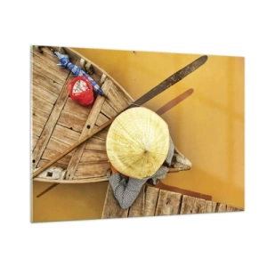 Obraz na skle - Život na žltej rieke - 100x70 cm