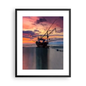 Plagát v čiernom ráme - Exotický večer - 40x50 cm