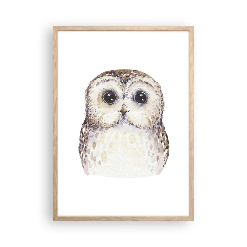 Plagát v ráme zo svetlého duba - Pozri sa mi do očí - 50x70 cm