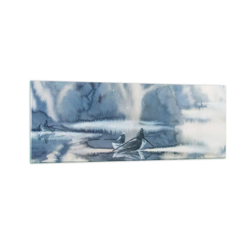 Obraz na skle - Rybári vo svojom raji - 140x50 cm