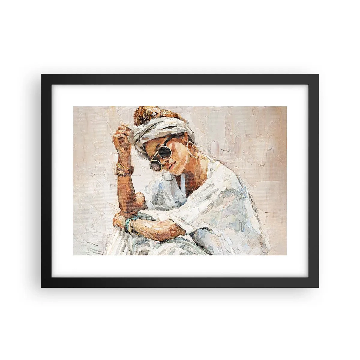 Plagát v čiernom ráme - Portrét v plnom slnku - 40x30 cm