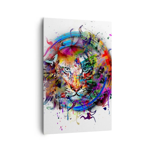 Obraz na plátne - Skrýva sa za dúhovým závojom - 80x120 cm