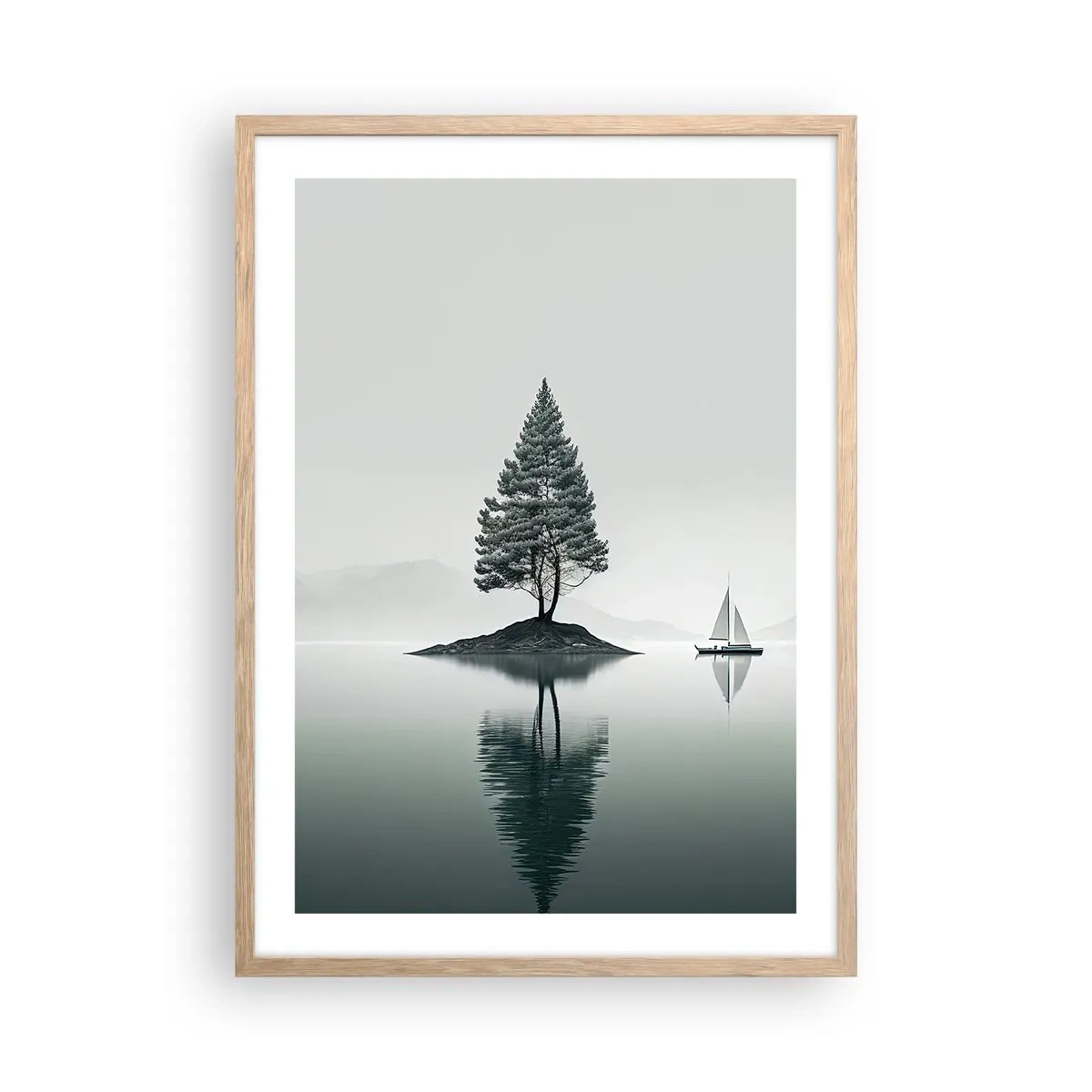 Plagát v ráme zo svetlého duba - Snívanie - 50x70 cm