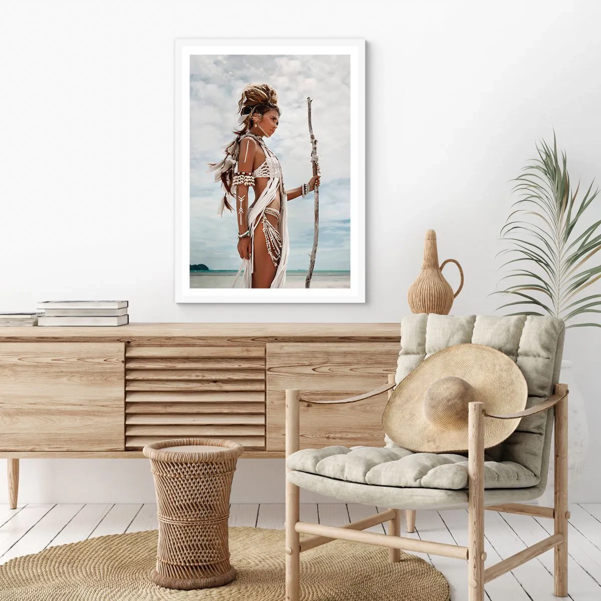 Plagát v bielom ráme - Kráľovná trópov - 70x100 cm