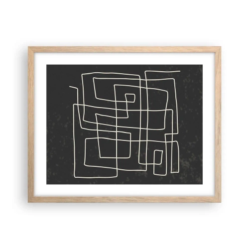 Plagát v ráme zo svetlého duba - Nie je to tak jednoduché - 50x40 cm