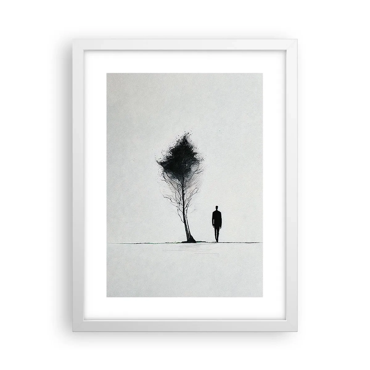 Plagát v bielom ráme - Všetci sa túlame - 30x40 cm