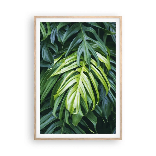 Plagát v ráme zo svetlého duba - Ponoriť sa do sviežosti - 70x100 cm