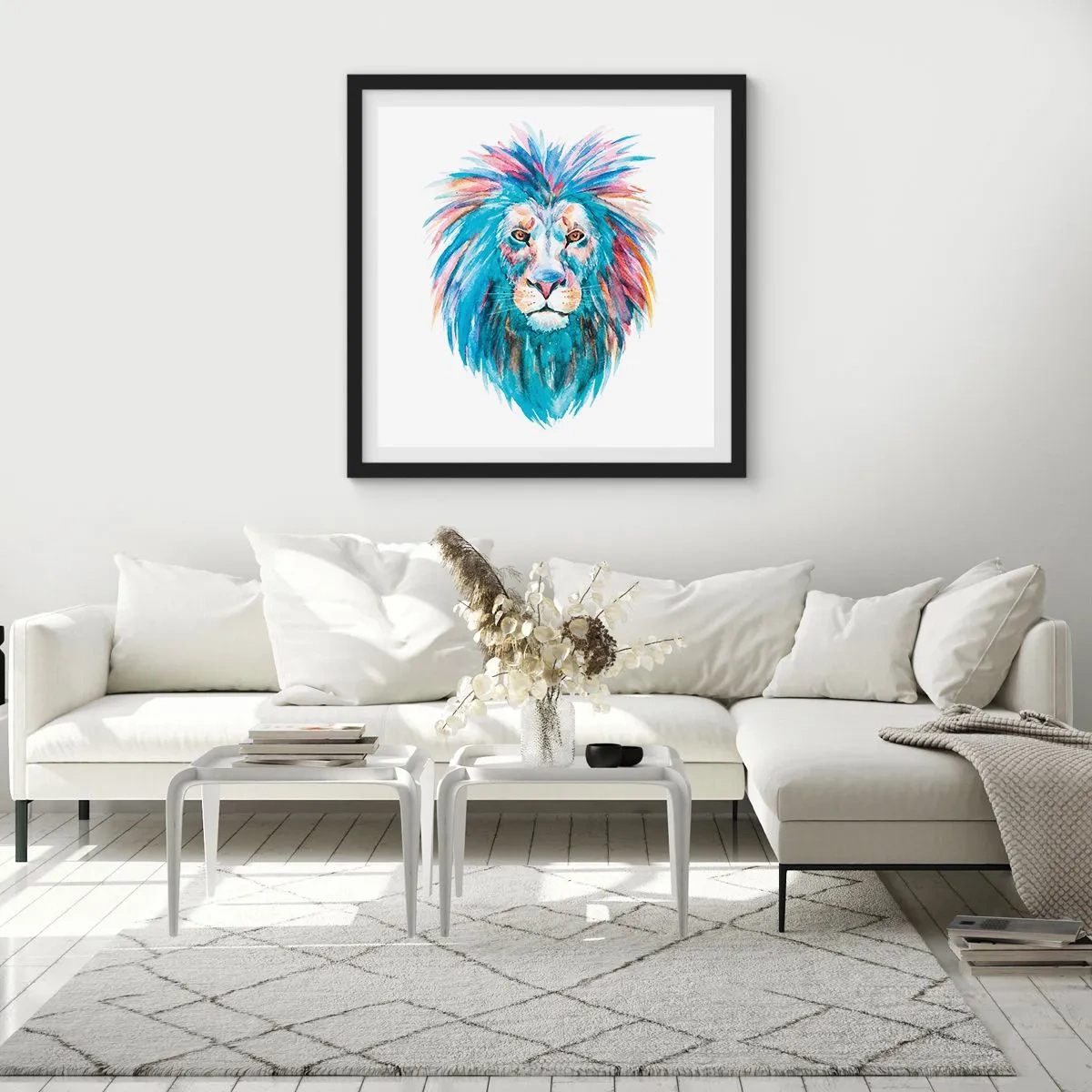 Plagát v čiernom ráme - Elektrizujúca aura - 40x40 cm