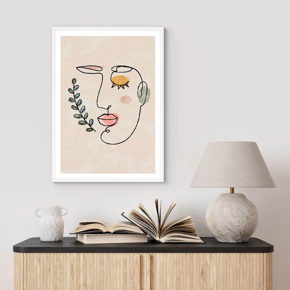 Plagát v bielom ráme - Nájdený pokoj - 70x100 cm