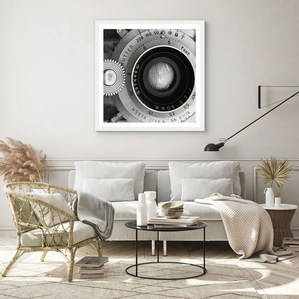 Plagát v bielom ráme - Príbeh o Hollywoode - 40x40 cm