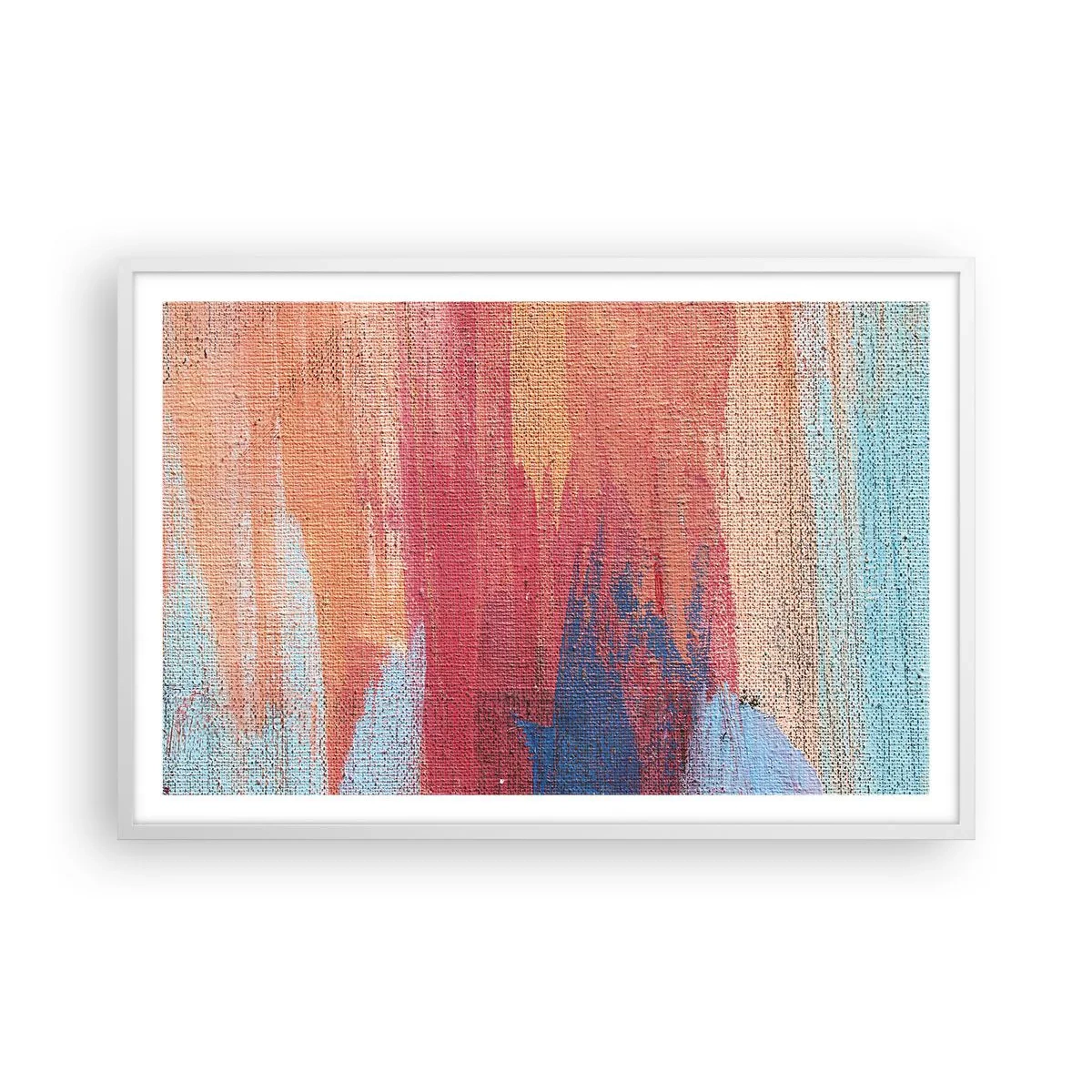 Plagát v bielom ráme - Stekať dúhou - 91x61 cm