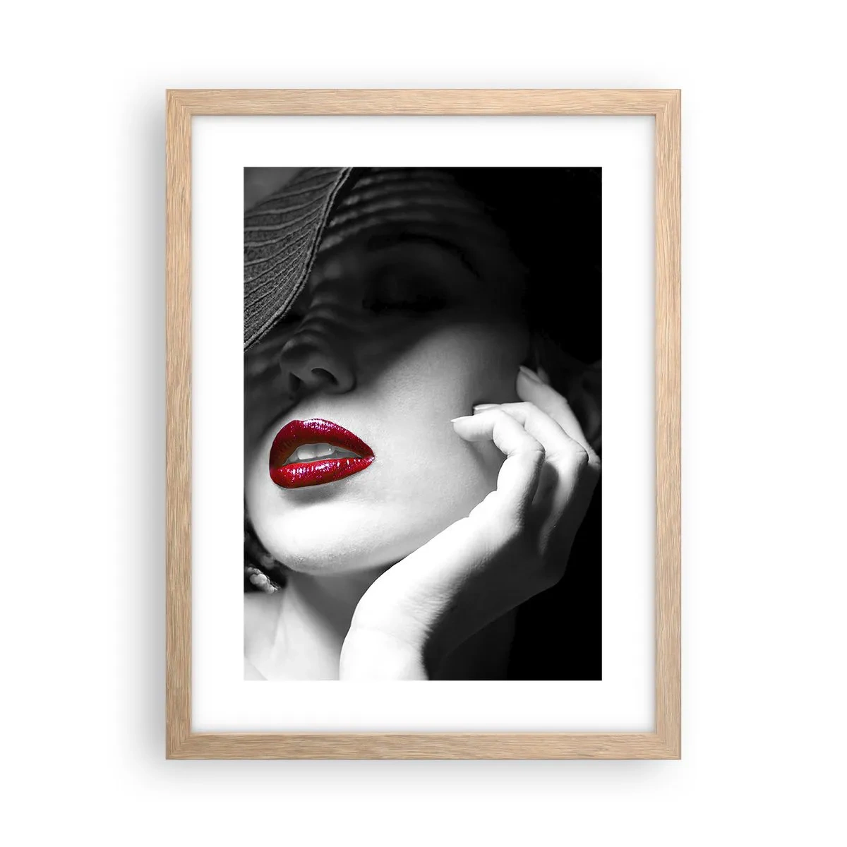 Plagát v ráme zo svetlého duba - Štúdia v šarlátovej - 30x40 cm