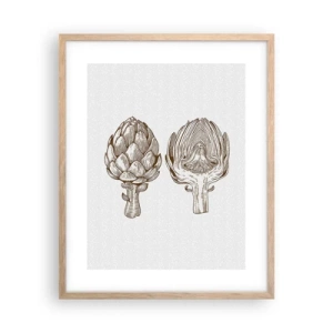 Plagát v ráme zo svetlého duba - Hodiny anatómie - 40x50 cm