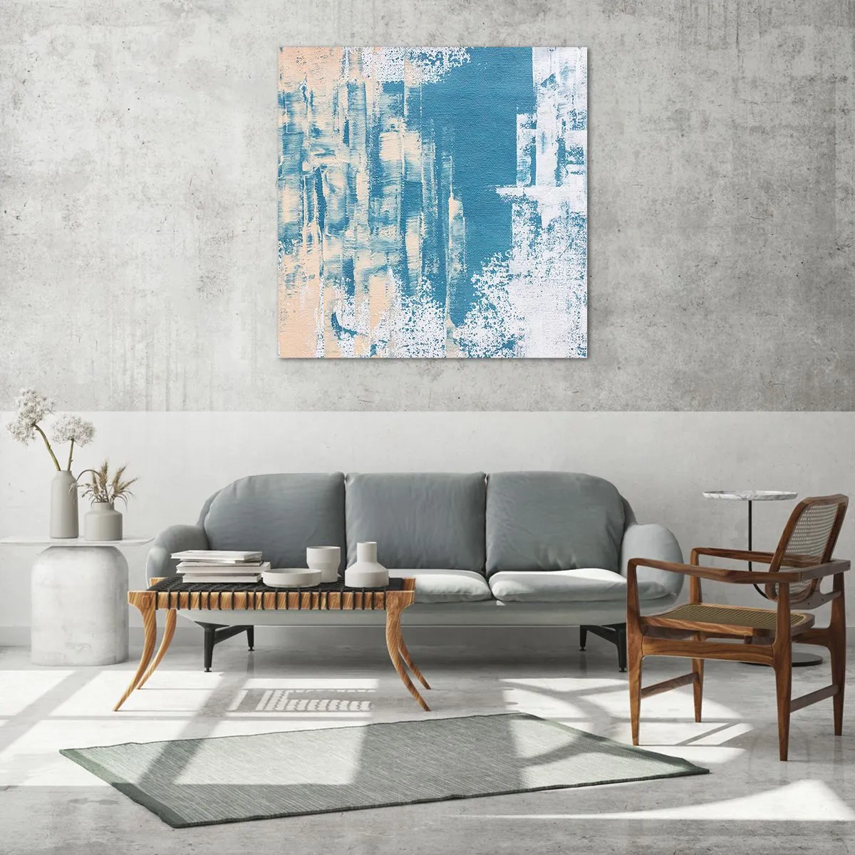 Obraz na skle - Cez cencúľ - 70x70 cm