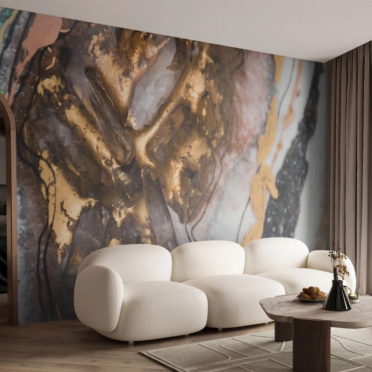 Fototapeta Premium Canvas - Prvok krajiny - Abstrakcia, Grafika, Kus - 500x350 cm
