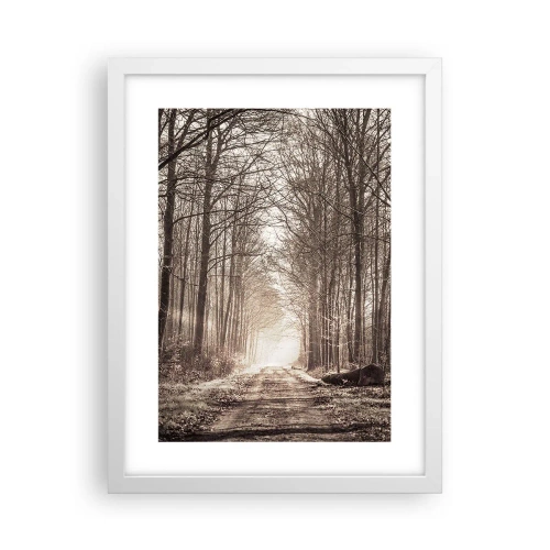 Plagát v bielom ráme - Lesná katedrála - 30x40 cm