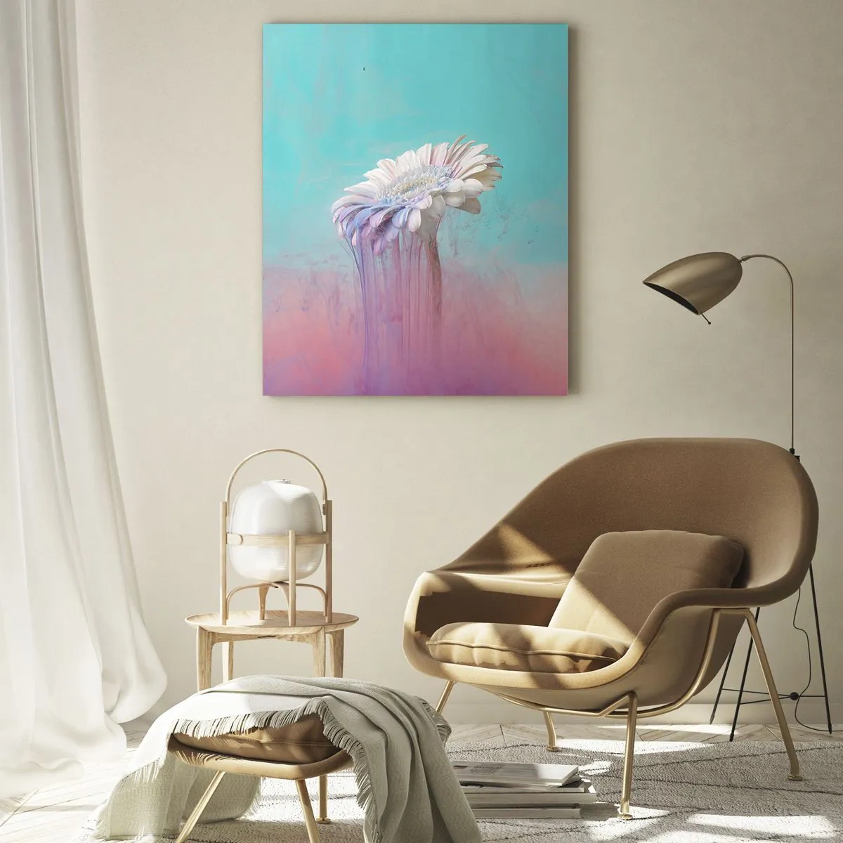 Obraz na skle - Záhrobia kvetín - 50x70 cm