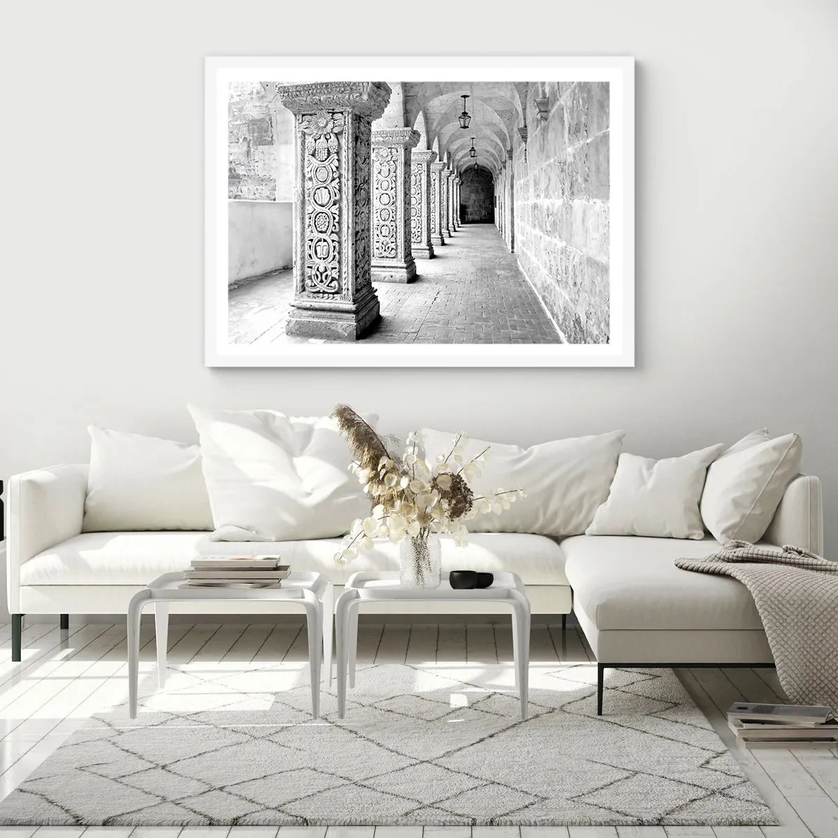 Plagát v bielom ráme - Kam…? - 100x70 cm