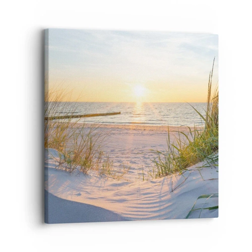 Obraz na plátne - Šumenie mora, spev vtákov, divoká pláž uprostred trávy… - 30x30 cm
