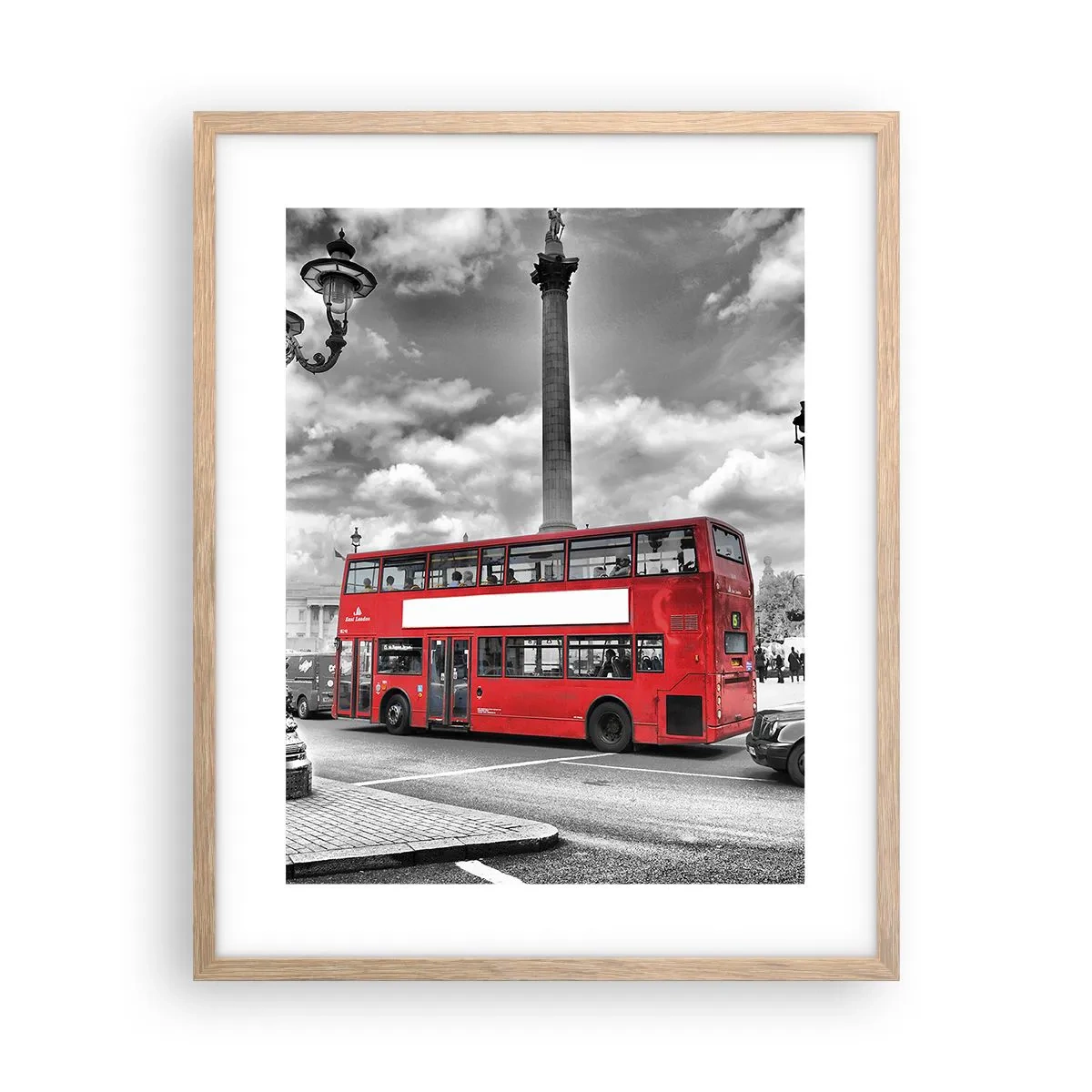 Plagát v ráme zo svetlého duba - Skutočný krvný obeh mesta - 40x50 cm