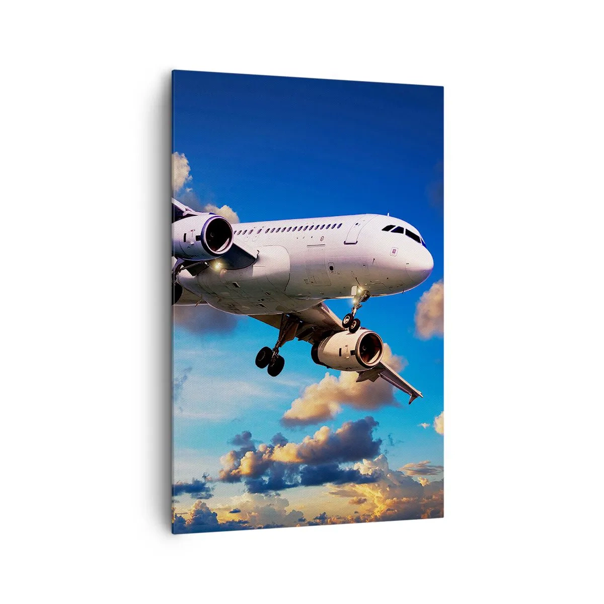 Obraz na plátne - Cestovanie v bielej a blankytnej - 80x120 cm