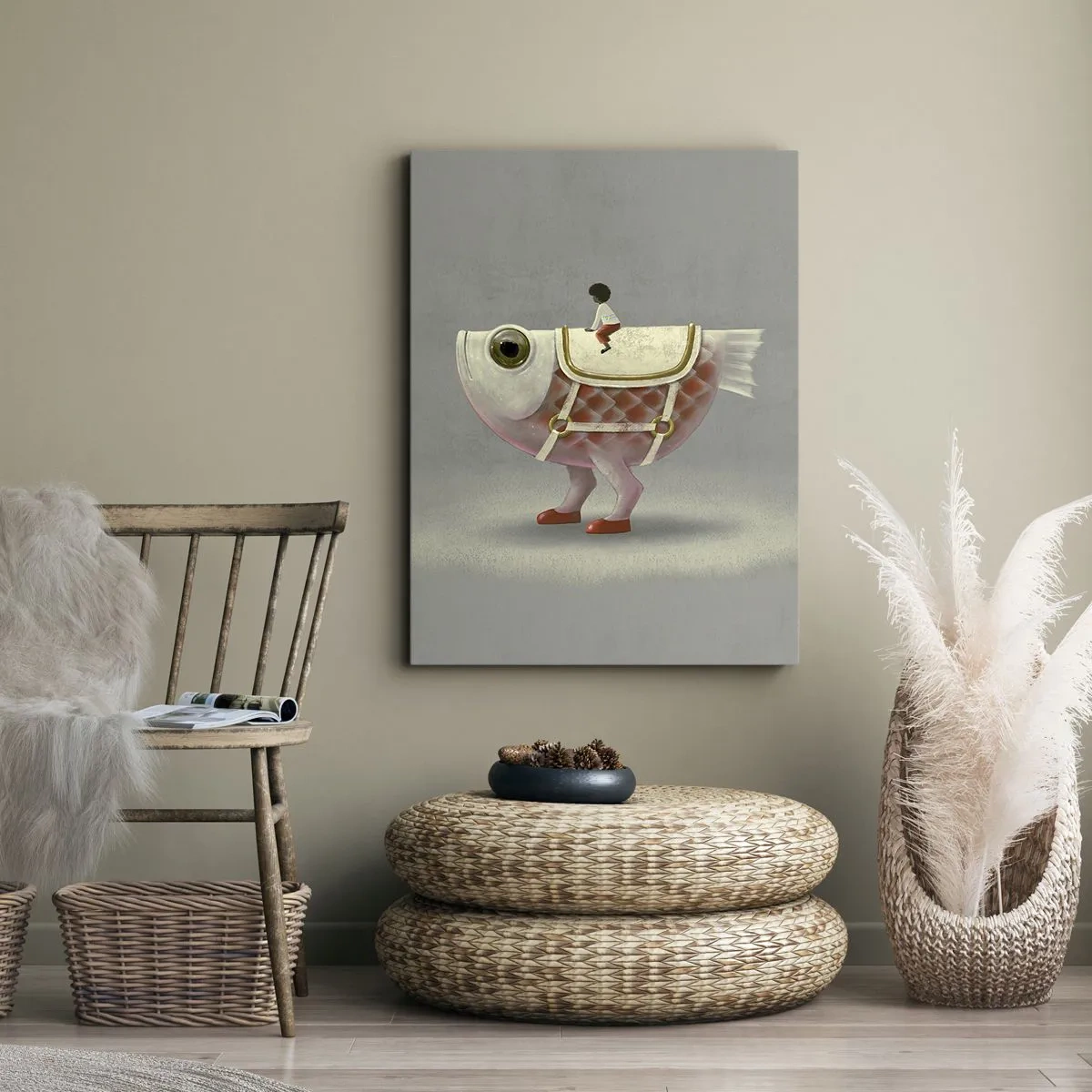 Obraz na plátne - Rybí jazdec - 45x80 cm
