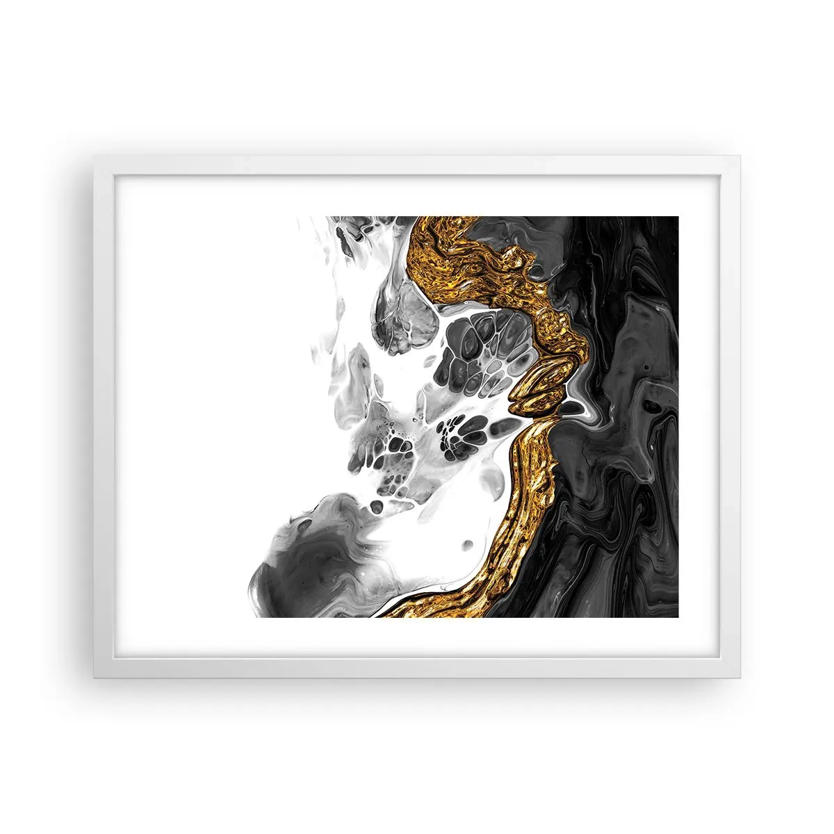 Plagát v bielom ráme - Organická kompozícia - 50x40 cm