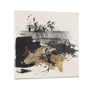 Obraz na skle - Kompozícia s vášňou - 40x40 cm