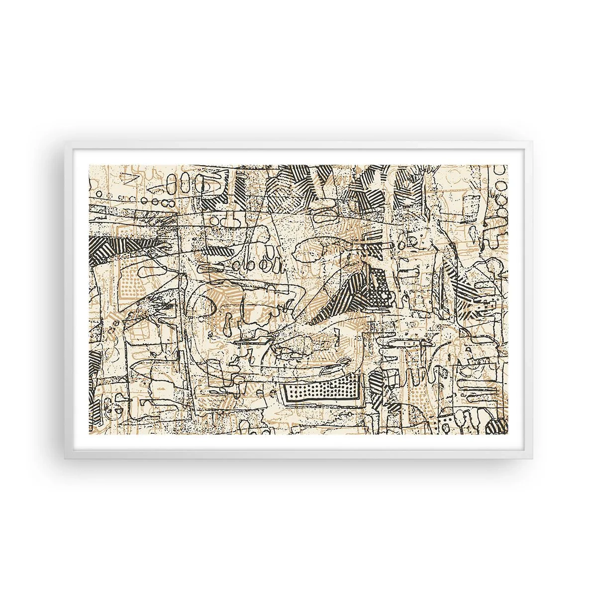 Plagát v bielom ráme - Čaká na rozlúštenie - 91x61 cm